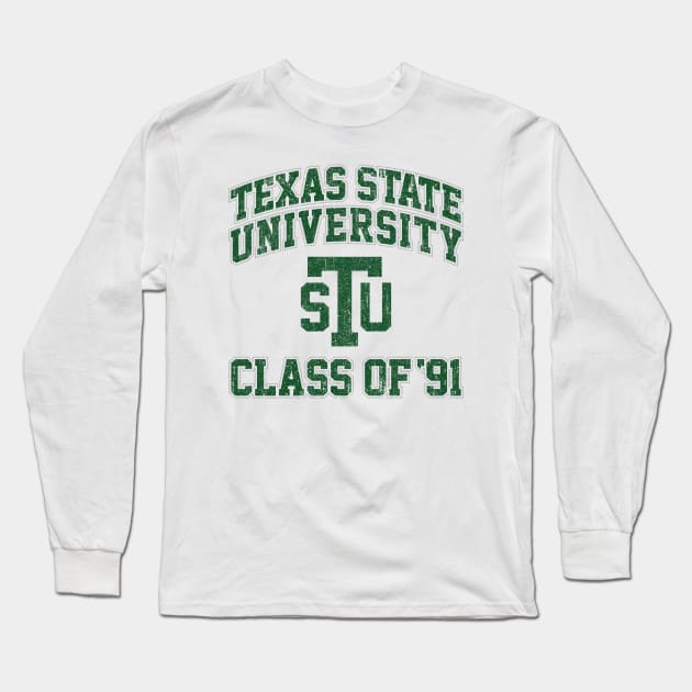 Texas State Class of 91 - Necessary Roughness (Variant) Long Sleeve T-Shirt by huckblade